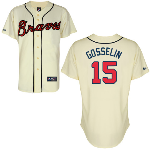 Phil Gosselin #15 mlb Jersey-Atlanta Braves Women's Authentic Alternate 2 Cool Base Baseball Jersey